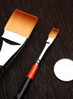 进口Hwahong华虹水彩笔平头尼龙毛画笔美妆刷水粉丙烯油画笔948