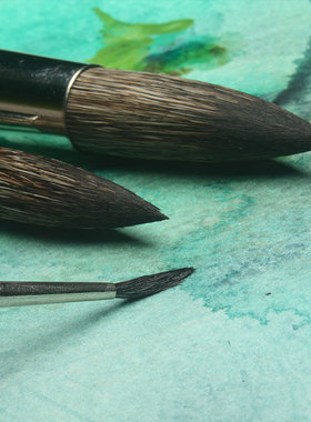 西班牙进口Escoda笔皇SATURNO圆尖头鼬毛油画笔水粉丙烯画笔3825