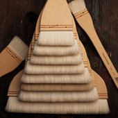 韩国进口华虹羊毛刷100 水彩羊毛笔刷背景涂色刷子板刷底纹笔排笔