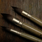 进口ESCODA笔皇松鼠毛水彩笔圆头软毛拖把笔约瑟夫同款 画笔1130