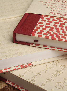 FABRIANO飞碧纳红砖本水彩本素描速写本VENEZIA威尼斯便携手绘本