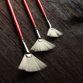 西班牙进口Escoda笔皇油画笔扇形笔尼龙毛丙烯铺色专用水粉笔4433