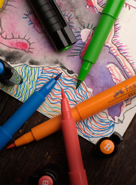 德国辉柏嘉软头马克笔单支PITT artist Pen Brush彩色墨水秀丽笔