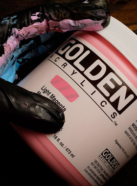 美国进口GOLDEN高登丙烯颜料HB厚重型ACRYLICS亚克力大包装473ml