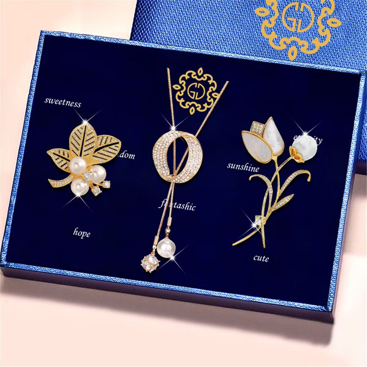 轻奢高级感毛衣链套装高档百搭珍珠项链吊坠长款女生衣服裙子配饰