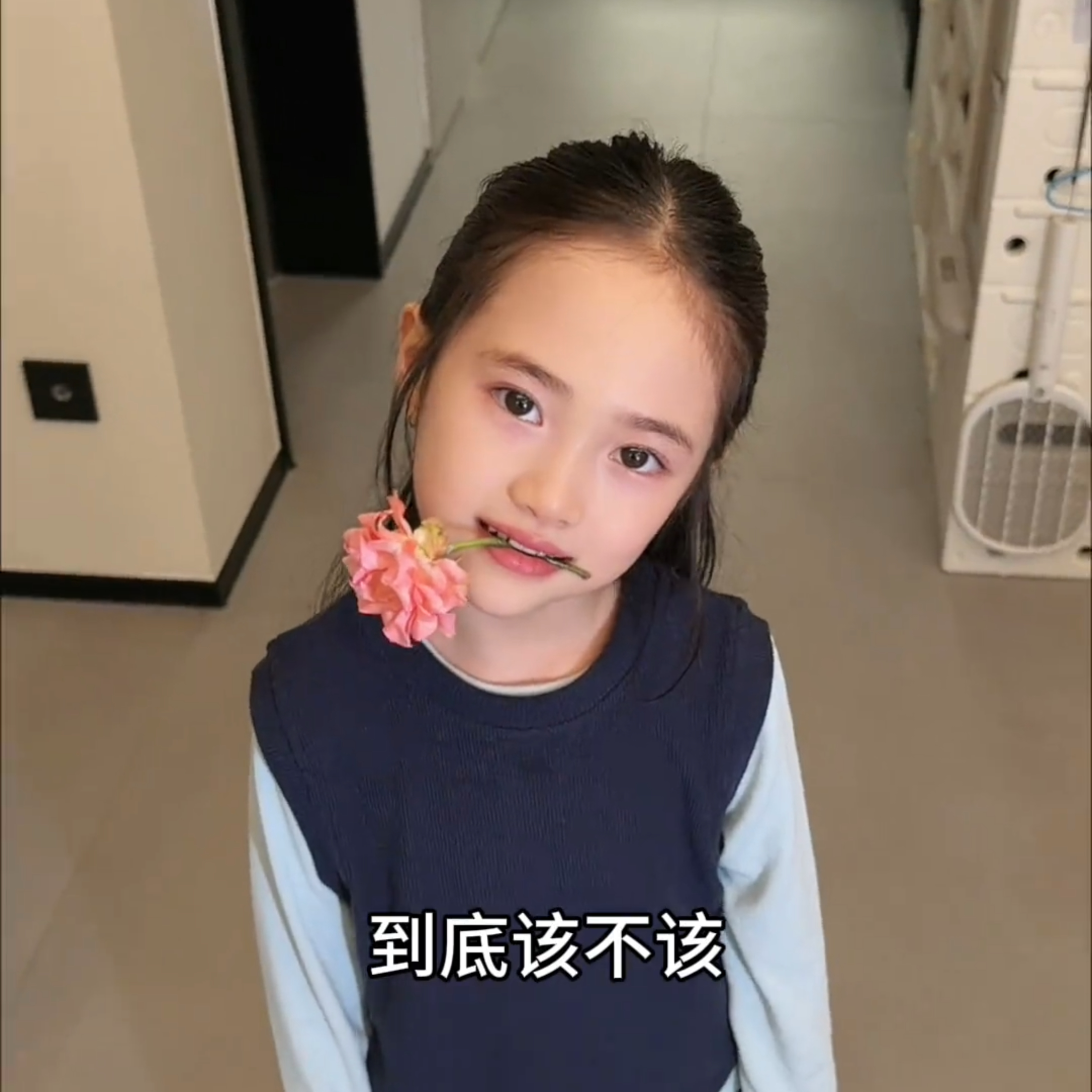 韩版女童秋季新款纯色打底上衣针套装