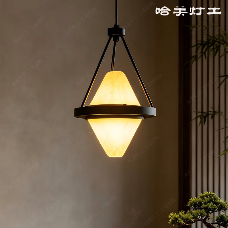 禅意新中式小吊灯餐饮卡座过道氛围感吊灯酒店民宿客房床头艺术灯