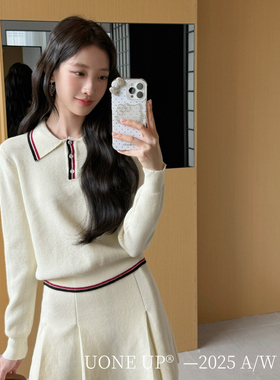 UONE-Miu系活力感运动风半身裙+针织衫套装581025