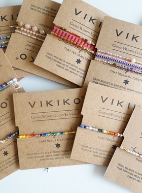 VIKIKO天然珍珠混珠 手链&项链 女生编制小手绳