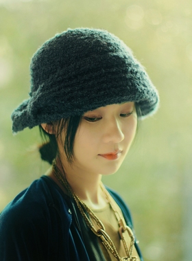 MING 玛丽 l 钟形帽手工制可爱优雅显脸小颗粒日本纱线秋冬盆帽