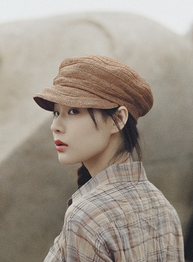 MING 早秋の信 l 自留维斯卡植物纤维罕见四季造型轻盈报童鸭舌帽