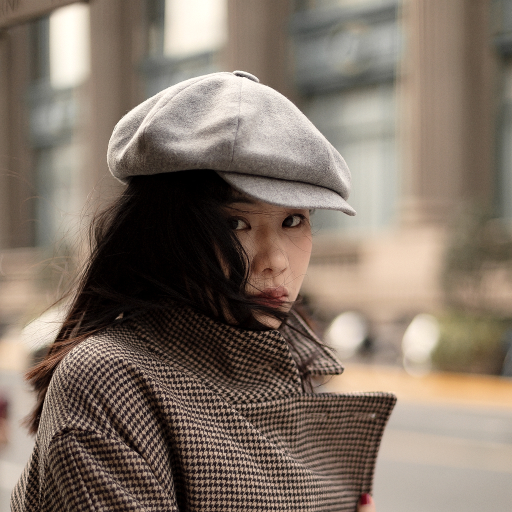 细腻羊毛复古风都能戴报童帽