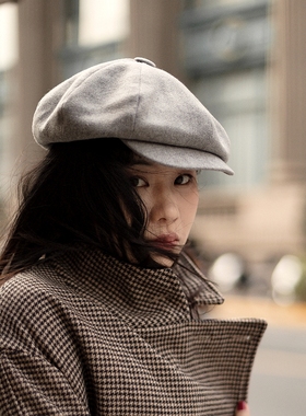 MING 维也纳分离派 l 细腻羊毛略歪大帽头复古报童文艺百搭贝雷帽