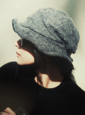 MING 凛冬角落 l 古早文艺秋冬温暖毛绒日系女巫帽保暖盆帽渔夫帽