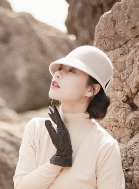 MING设计师睫 盛装舞步 l 小众解构复古羊毛毡马术骑士休闲鸭舌帽