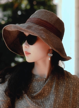 MING 肉桂卷的夏天 l 细亚麻线折叠宽檐文艺防晒渔夫帽Boxed Hat