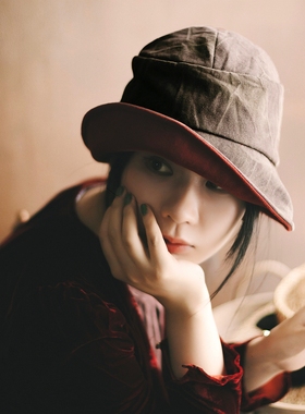 MING 血色玛丽 l 设计师扎染牛仔布原创复古钟形帽秋季盆帽