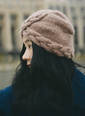 MING 时光旅行 l 复古原创手工护耳秋冬保暖日本纱线毛线帽钟形帽