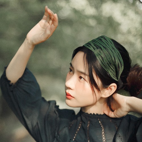 迷恋蕾丝松紧波浪纹网纱复古发带