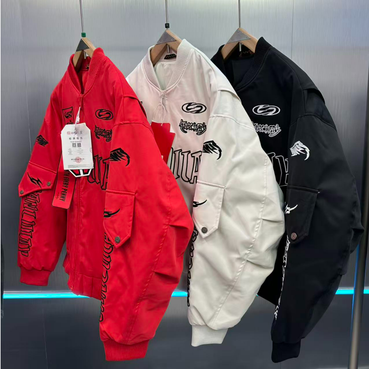 663-665素3 刺绣字母潮牌买手店男女冬季重工羽绒服外套 YR85106