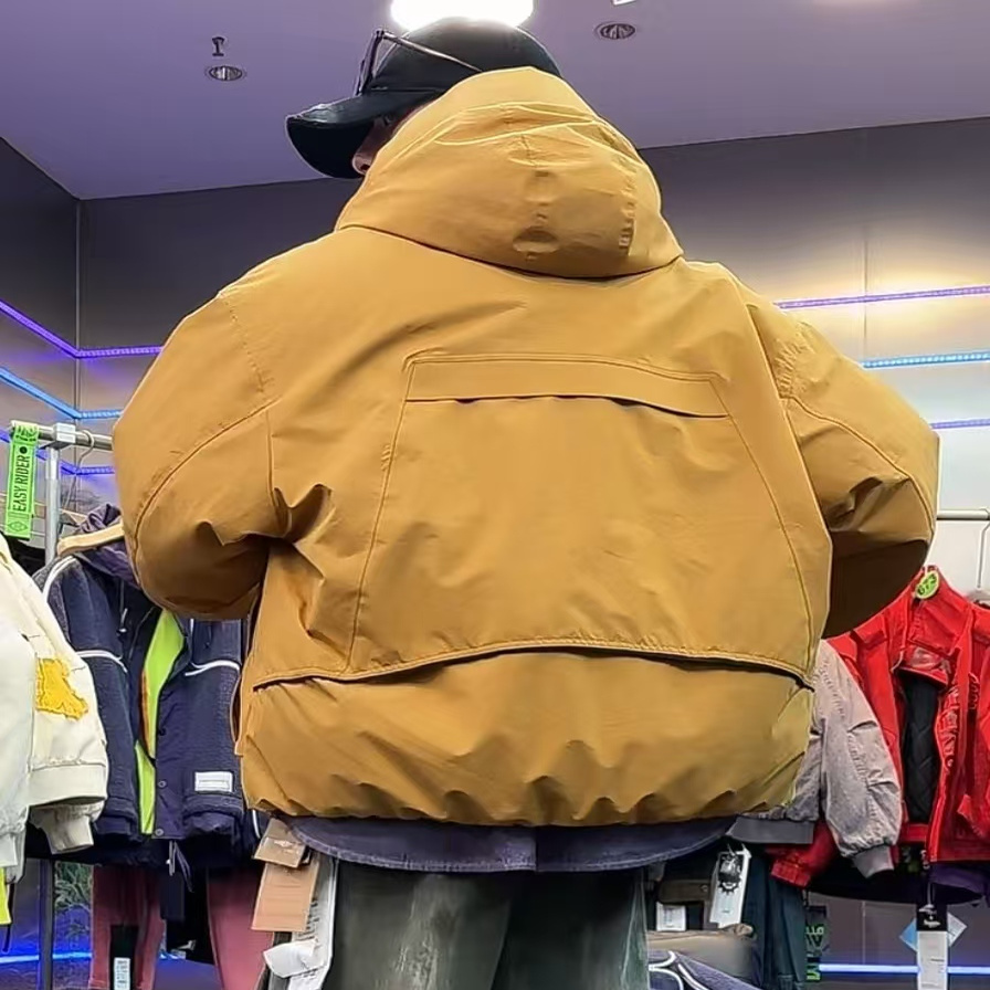 883-885素3 潮牌冬季男女国标工装户外设计款羽绒服外套 YR25005