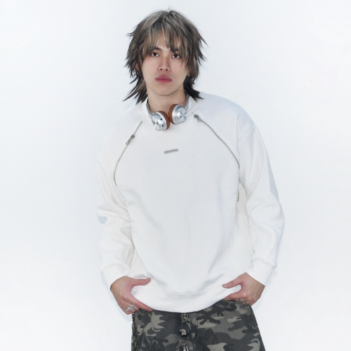 冬季潮牌男女圆领加绒加厚卫衣