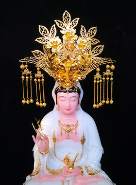 佛像神像黑妈妈凤冠王母娘娘泰山奶奶头冠观音娘少数民族帽子头锦