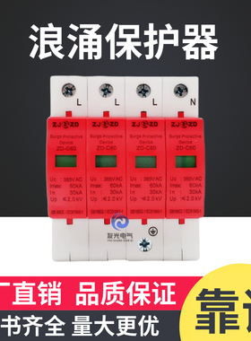 浪涌保护器1P2P3P4P60KA40KA80KA100KA避雷器防雷器电涌保护器