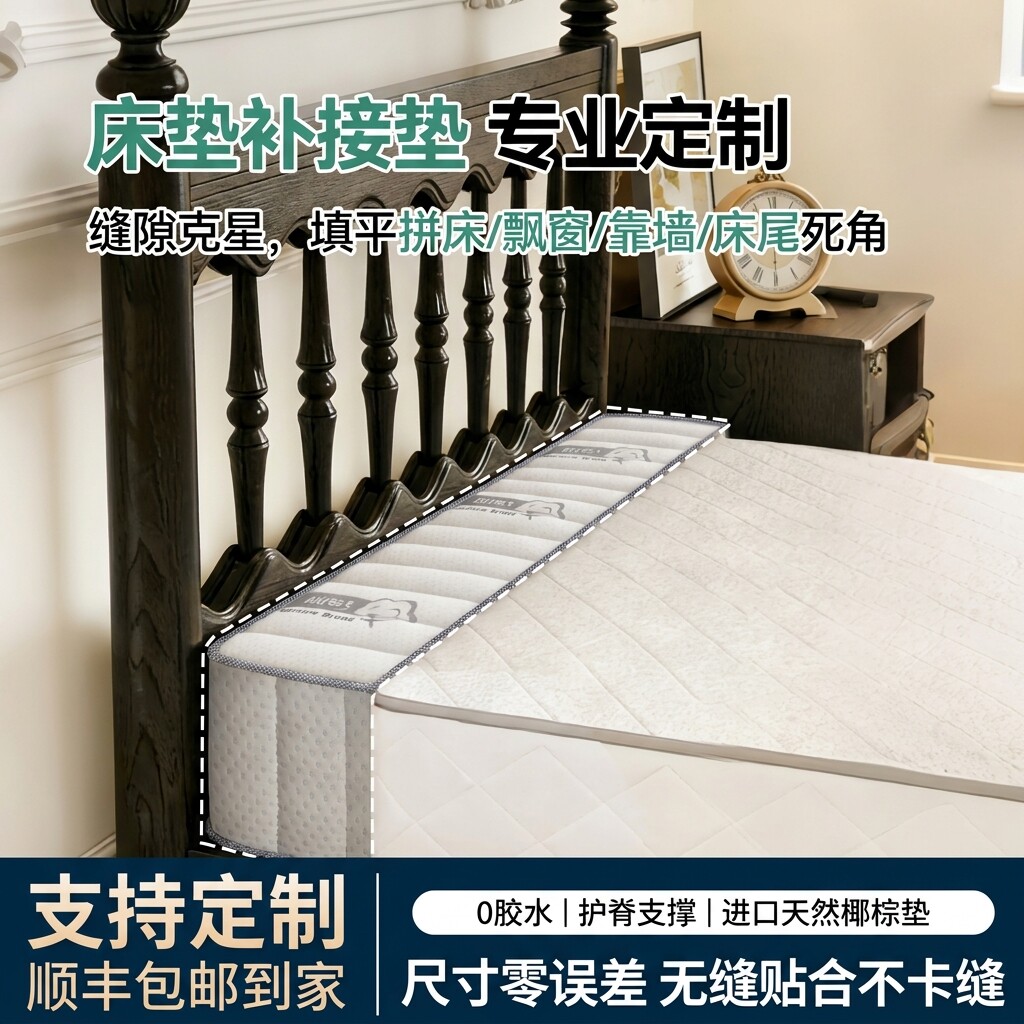 床缝填充专用窄床垫飘窗拼接椰棕儿童婴儿加宽补接床边定制小尺寸
