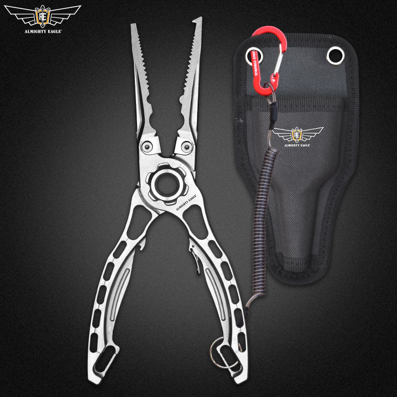 全钢鹰嘴路亚钳多功能钓鱼钳子户外野钓摘钩取鱼工具开双圈剪鱼线