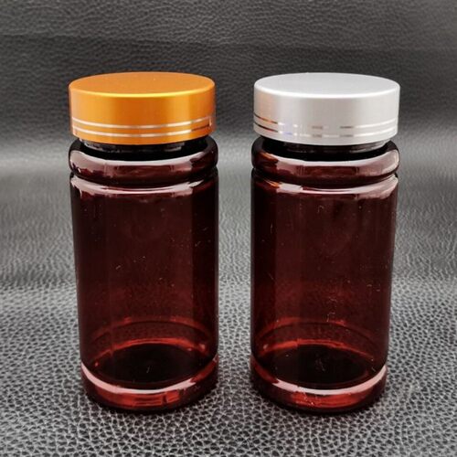 厂家150ml毫升透明棕色聚酯瓶固体胶囊uv盖竹节瓶分装瓶pet瓶