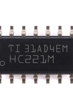进口 CD74HC221M96 HC221M SOP16 双路单稳态多谐振荡器芯片