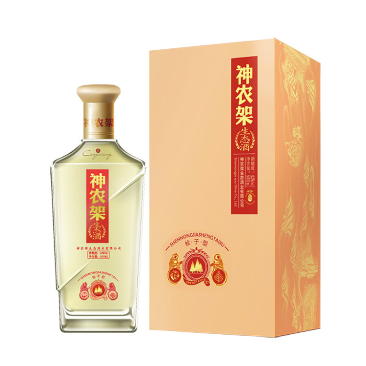 湖北特产神农架宴席松子型纯粮食国产高度白酒42度泡药酒专用厂家