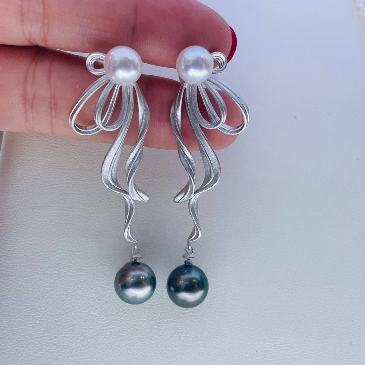 国内精工S925纯银丝带飘带耳钉配件可配5-11mm珍珠,珠宝/钻石/翡翠,耳饰,淘宝优惠券,粉丝福利购,淘宝优惠卷