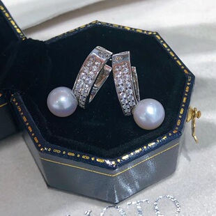 国内精工S925纯银M家热巴款耳钉空托配件图配6-7mm