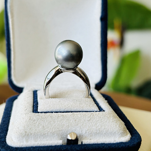 国内精工S925纯银素戒光版戒指空托配件可配11-14mm