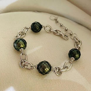 国内精工S925纯银古巴多珠珍珠空托手链配件8-9-10mm珍珠