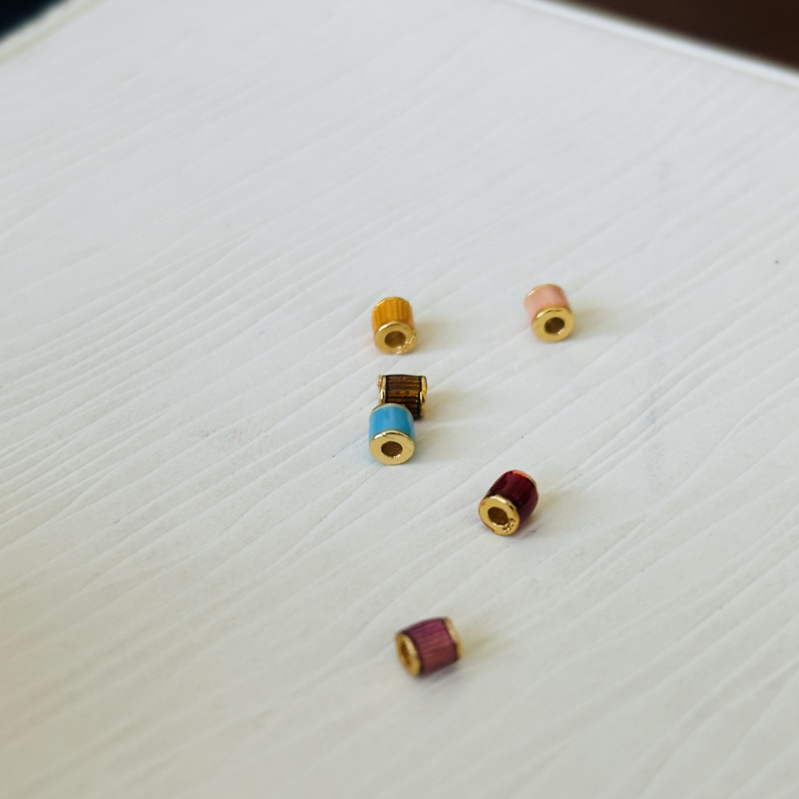 S925纯银镀金桶珠隔珠可配0.3X0.2cm手链项链diy配件