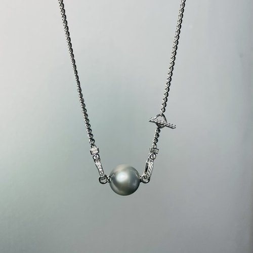 国内精工爱纯银将S925古巴项链粗款链子可单带配11以上珍珠