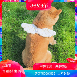 宠物狗玩具用品柴犬饰品配饰夏季中小型犬天使翅膀可爱外出装饰品