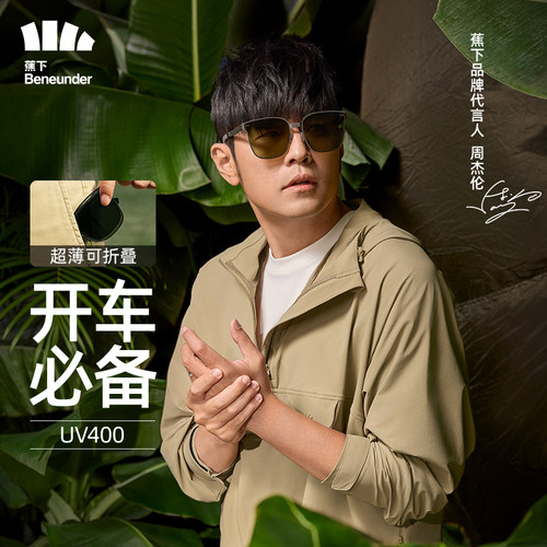 蕉下IF312卡片墨镜超轻薄折叠金属墨镜防晒眼镜男士开车口袋迷你