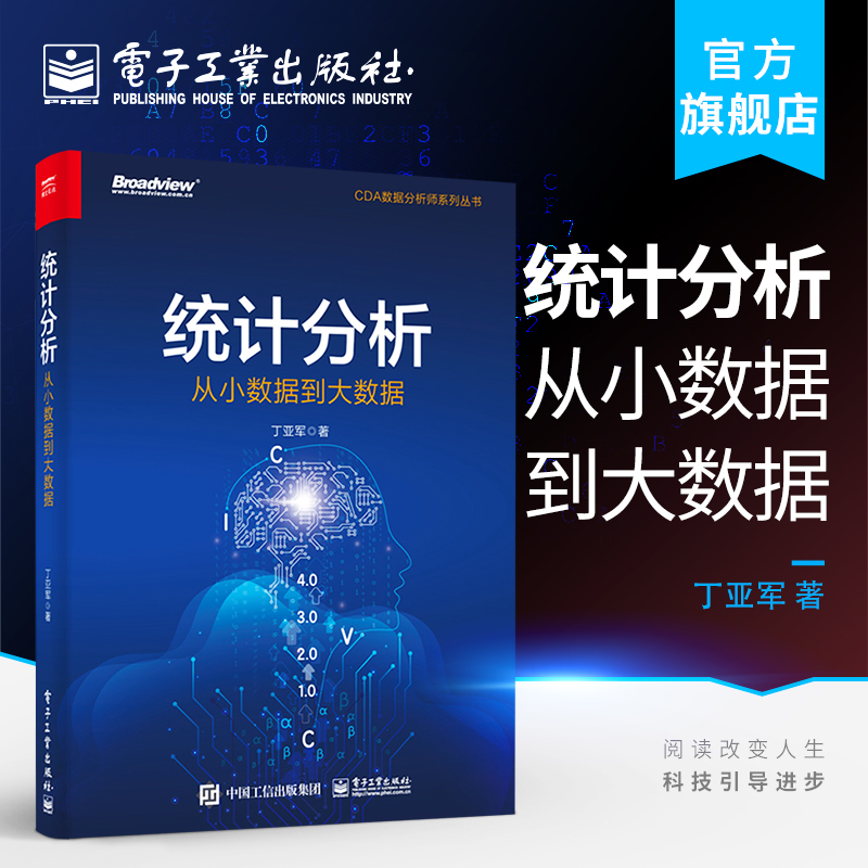 官方旗舰店 统计分析 从小数据到大数据 CDA数据分析师系列丛书 小数据与大数据分析模式动态切换数据运营教程书籍 丁亚军 著