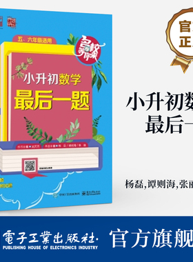 【自营旗舰店】 小升初数学 最后一题 妈妈优选 思维导图 解题技法 对应小练 综合精练 杨磊 等 电子工业出版社
