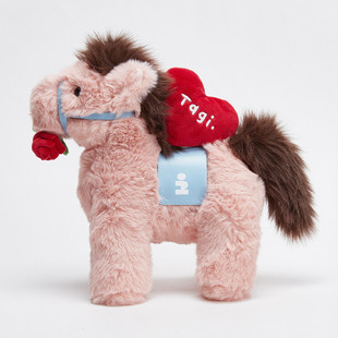 Tagi.限定毛绒小马挂件粉色创意包挂件情人节礼物马年包包挂饰