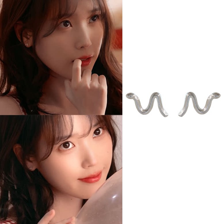 直邮~李知恩 iu同款 韩国代购Primaute正品 韩版925银耳环 耳钉女