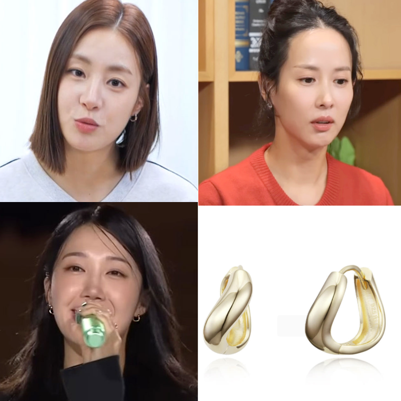 直邮~郑恩地 赵茹珍 姜素拉同款 韩国代购haesool正品 925银耳环