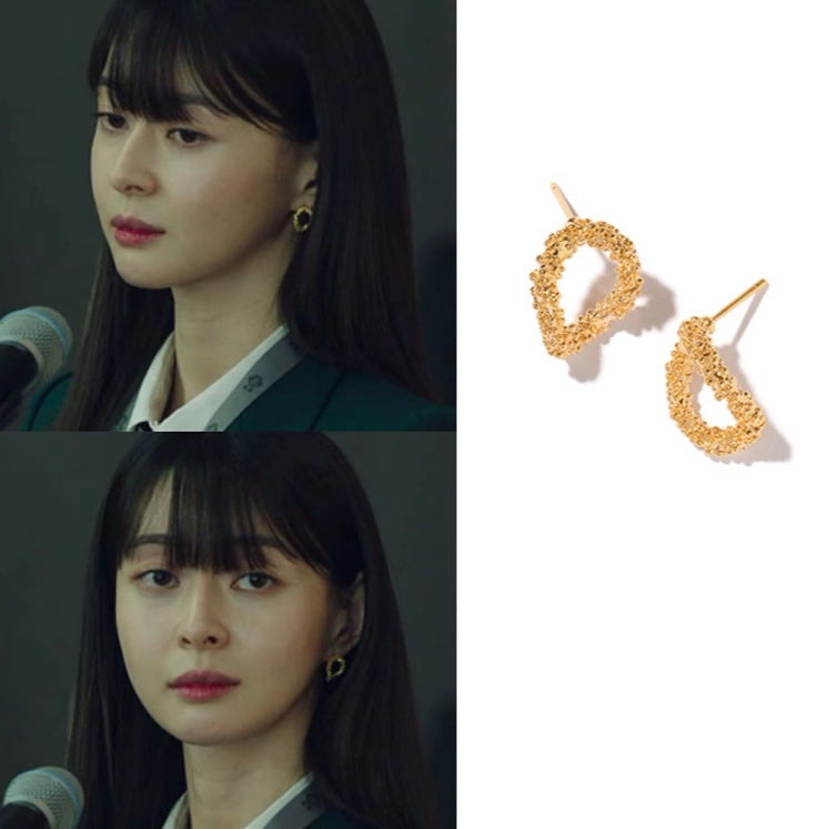 权娜拉韩国百搭金色耳环图片