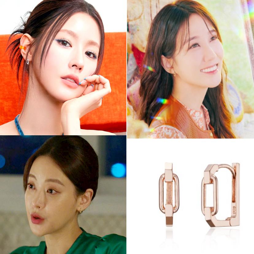 韩国代购 HAESOO.L正品 朴恩斌 赵美延 吴涟序同款耳环 耳饰三色