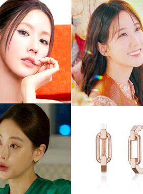 韩国代购 HAESOO.L正品 朴恩斌 赵美延 吴涟序同款耳环 耳饰三色