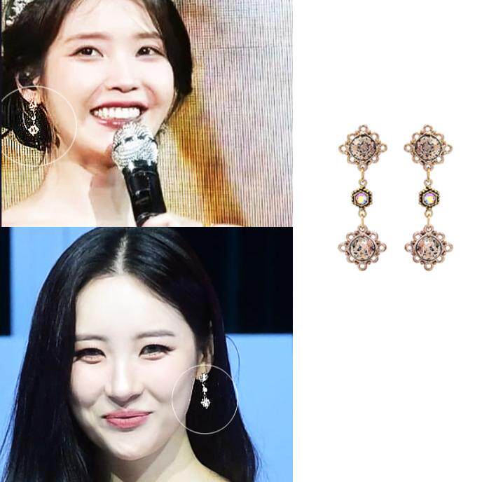 直邮~IU 李知恩 李宣美同款 韩版百搭耳环 耳饰多色 正品韩国代购
